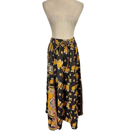 Kantha Maxi Skirt Handmade Boho Patchwork - Picture 2 of 6
